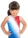 GK Girls Shooting Stars Gymnastics Dance Leotard (CL, Stars & Stripes Flag)
