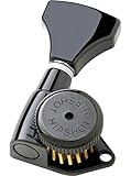 Hipshot 6GLO Grip Lock Locking Guitar Tuning Machine Set Black