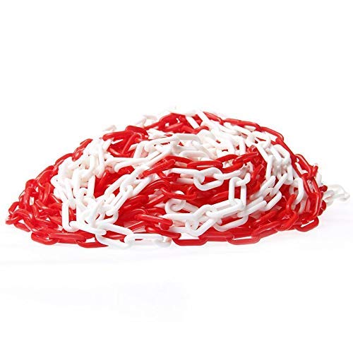 KATSU Tools White and Red Barrier Plastic Chain 6mm 25meters