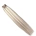 Moresoo Clip in Hair Extensions Human Hair 12inch Ash Blonde Hair Extensions Clip in Color #P18/613 Full Head Thick Straight Hair 5Pieces 70Grams Human Hair Clip in Extensions
