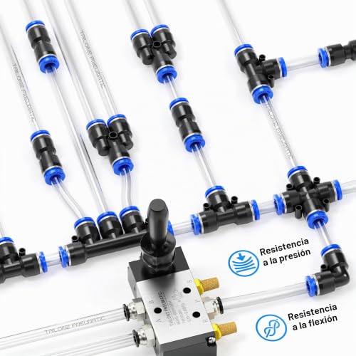 TAILONZ PNEUMATIC Transparent 8mm or 5/16 OD 5mm ID Polyurethane PU Air Hose Tube Kit 10 Meters 32.8ft