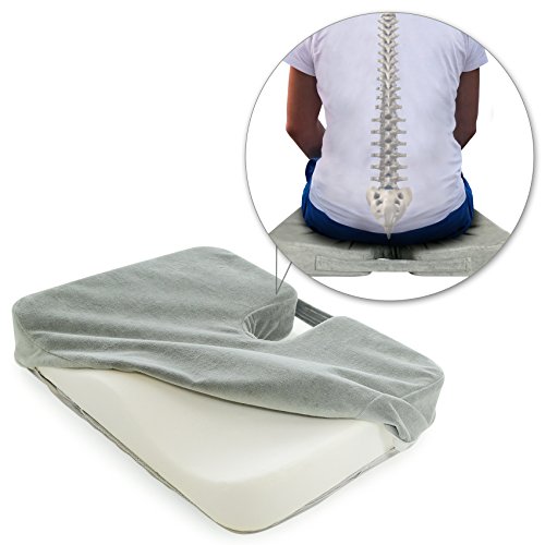 Milliard Coccyx Seat Cushion, Foam Comfort Orthopedic Coccyx Wedge