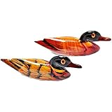 DMtse Feng Shui Pair Mandarin Ducks for Love & Fidelity Resin (2 1/2 inch Small Size) Feng Shui Home Décor The Romantic Meaning of A Pair of Mandarin Ducks