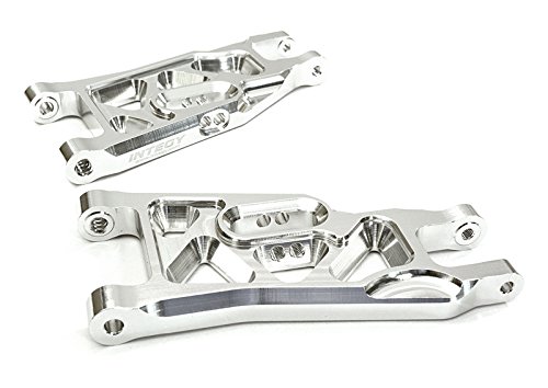 Integy RC Model Hop-ups C27630SILVER Billet Machined Alloy Front Suspension Arms for Traxxas 1/10 Bigfoot 2WD Truck