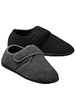 Kingsize Men's Velcro-Close Slippers