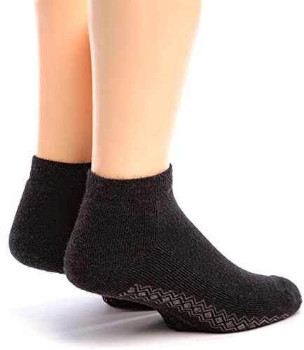Warrior Alpaca Socks - Women's Non-Skid Mini Crew Alpaca Wool Sock - Ankle High (Black S) - Thumbnail 2