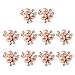 Prettyia 10Pcs Cute Fashion Jewelry Crystal Rhinestone Flowered Pearl Button Necklace Ornaments Hair Band Decors Earrings Supply Rose Gold