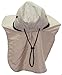JFH GROUP Mens Womens Unisex Packable Wide Brim Summer Hat w/Neck Flap (F006 Khaki)