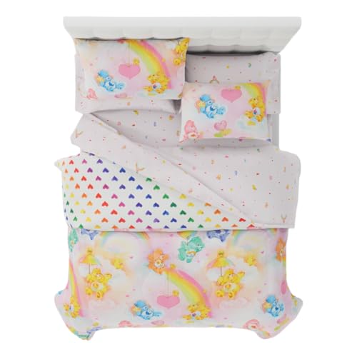 Franco Comforter and Sheet Set, Microfiber, Care Bears, Queen
