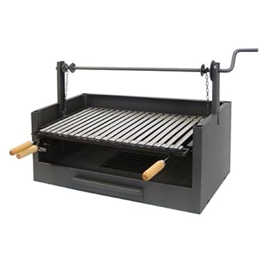 IMEX EL ZORRO 71509 71509-Cajón Barbacoa Elevador, Parrilla INOX, 63 x 75