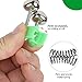 Teenitor 25 Pcs Fishing Dual Bells with Holes for Installing Night Glow Sticks, Fishing Rod Alarm Alert Bell Bite Indicators- Green