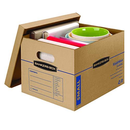 Bankers Box SmoothMove Classic Moving Boxes, TapeFree Assembly, 15 X 12 X 10 Inches, 20 Pack