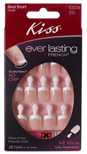 Kiss Everlasting French Nail Kit Real Short 28 Nails (2 Pack)