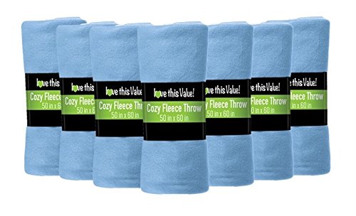 Imperial Home 24 Pack Wholesale Soft Cozy Fleece Blankets 50 X 60 Comfy Throw Blankets Light Blue Buy Online In Papua New Guinea At Papua Desertcart Com Productid 44058206
