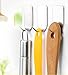 20 Pack Adhesive Hooks, Heavy Duty Wall Hooks Stainless Steel Waterproof Hooks for Robe, Coat, Towel, Keys, Bags, Lights, Calendars, Home, Kitchen, Bathroom