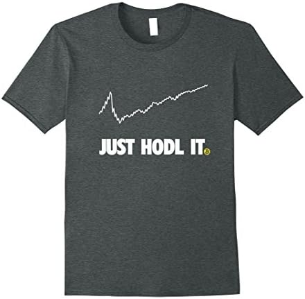 Mens Crypto Currency Trade Just Hold HODL Bitcoin Ethereum Shirt 3XL Dark Heather