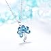 SILYHEART S925 Sterling Silver Lucky Clover Fashion Crystal Heart Shaped Charm Four Leaf Clover Pendant Necklace Jewelry Gifts