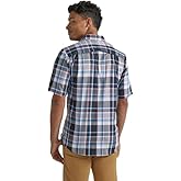 Wrangler Men's ATG Alex Short Sleeve Button-Down Shirt - (US, Alpha, Large, Regular, Regular, Black)