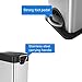 Fortune Candy Step Trash Can,Carbon Steel Garbage Can with Lid and Plastic Inner Bucket for Bathroom (Stainless Steel)