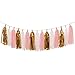 LEWOTE Tissue Paper Tassel Garland - 20pcs Tassels Per Package - 12 Inch Long Tassels(Gold/Pink/White)