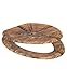 SANILO Wooden Toilet Seat with Soft Close [ELONGATED] - Decorative, Quiet & Slow Close Molded Wood Seat - With Strong Bumpers & Hinges - Adjustable Fit - Old Tree