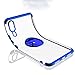 Huawei Y9 Prime 2019 Case, Honor 9X Case [360° Ring Stand] Crystal Clear [Electroplated Edge] Silicone Thin Cover Compatible with Huawei Y9 Prime 2019 / Honor 9X (Blue, Y9 Prime 2019)