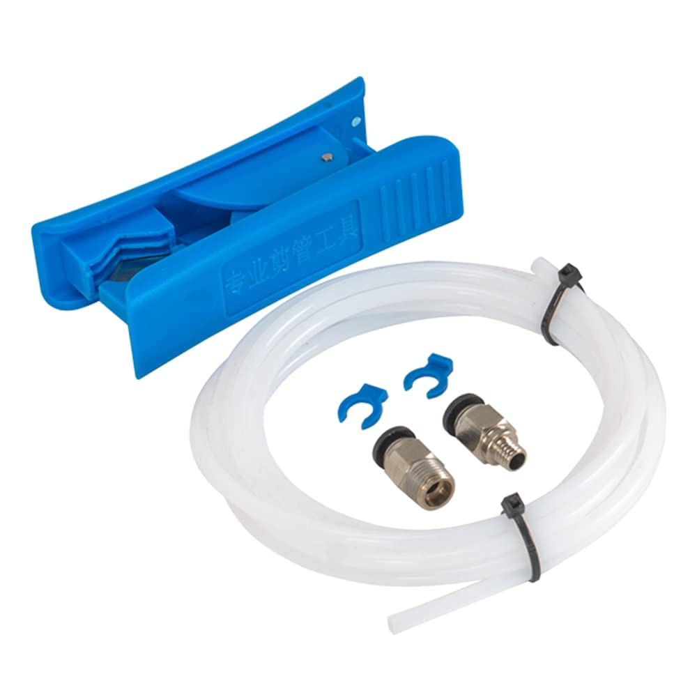 TRONXY Bowden Tube 6.56ft 2m Teflon Tube ID 2mm X OD 4mm PTFE Tube, Pneumatic Fittings, Tube Cutter, for 3D Printer 1.75mm Filament, for TRONXY X5SA/X5SA PRO/XY-2 PRO/XY-2 PRO TITAN/GEMINI S