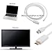 HDE 10ft. Mini Display Port / Mini DP Male to HDMI Male HD Cable Gold Plated Apple MacBook to HDTV Monitor Adapter