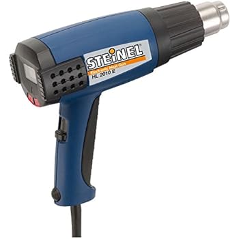 Steinel HL 2010 E Heat Gun, 1500 W power tool, ergonomically designed Heat Gun with LCD Display, 3 Stage Switch airflow and continuously variable temperature up to 1150°F, microprocessor controlled Heat Gun, 34850