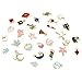 Youkwer 40pcs Mixed Colorful Christmas Charms Pendants for Jewelry Making, DIY Christmas Craft Charms Bulk for Necklace Bracelet Jewelry Making Crafting (Colorful Charms 40 pcs)