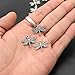JETEHO 100 pcs Antique Silver Dragonfly Charms DIY Charms Pendants