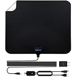 Amplified TV Antennas for Digital TV Indoor 2019, 60 to 120 Miles Long Range , HD Digital TV Antennas Supports All TV , 4K, 1080p, Designed in USA.