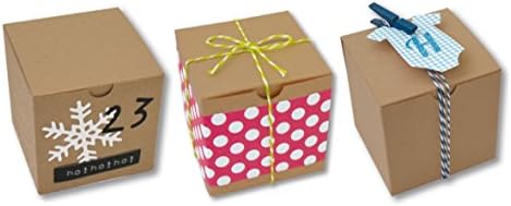 Toga emb020 Pack de 6 Cajas Cubo Papel Kraft 5,5 x 5,5 x 5,5 cm: Amazon.es: Hogar