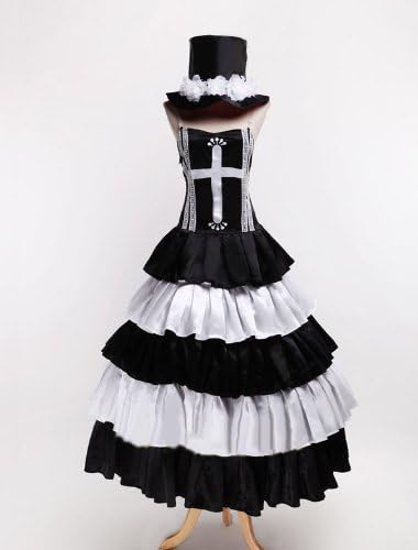 Amazon ウェブエッセンス コスプレ衣装 One Piece ワンピース ペローナ ２年後 新世界 ドレス 黒x白風 コスプレ コスチューム オリジナル ブレスレット 付き コスプレ 仮装 通販