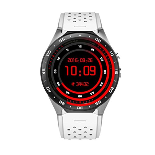 Smart Watch, Bestpriceam KW88 Android 5.1 Quad Core 4GB Bluetooth Smart Watch GPS WIFI for IOS White