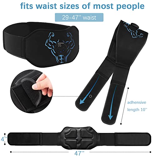 AILSWORTH Electronic Muscle Stimulator - Ab Machine, ABS Stimulator Abdominal Toning Belt for Men and Women, Muscle Toner Ab Training Device Sports Fitness AB Workout Equipment for Home Office