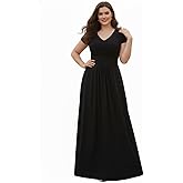 KOH KOH Womens Long Flowy Bridesmaid Wedding Guest Cap Sleeve Maxi Dress