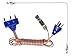 Set of 2 Body Cords for Fencing Sport - 2-pin Body Cords for Sabre and Foil Fencing - Includes Head-Wire