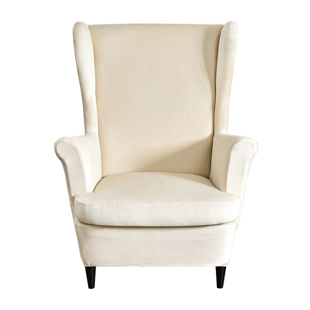 CHNSHOME Wing chair slipcovers for armchairs velvet wingback arm chair covers wing chair covers 2 piece wing back armchair covers