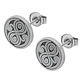 Doctor Who Women's Seal of Rassilon Engraved Stud Earrings