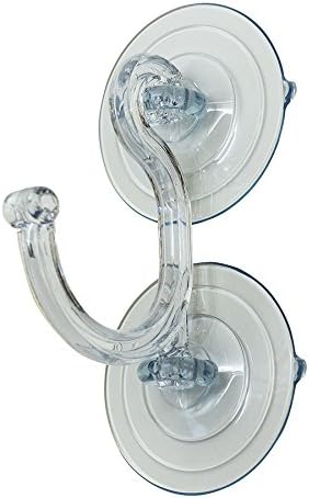 ABC Products - 2 Giant - Suction Cups - With Extra Large Lopped Hook - That Swivels (For Hanging Wreaths, Small Hummingbird Feeder, Heavy Stain Glass, Bath Towels, Robes and Etc)