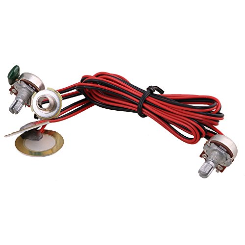 Red and Black Guitar Pickup Transducer Piezo for Ukulele and Violin Instrument