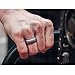Egnaro Silicone Ring Men, Inner Arc Ergonomic Breathable Design Mens Rubber Wedding Band with Half Sizes, 7 Rings / 4 Rings / 1 Ring Engagement Bands Promise Rings, 8mm Wide - 2.5mm Thick
