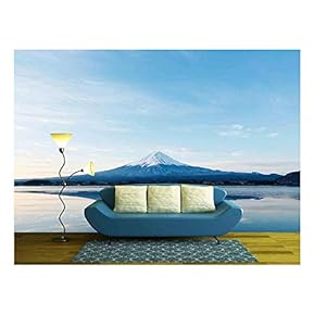 an Inverted Image of Mt Fuji - Removable Wall Mural | Self-Adhesive Large Wallpaper - 66x96 inches