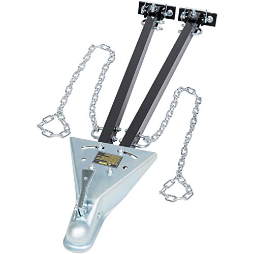 Best Choice Products 5000lb Adjustable Tow Bar Bumper Mount w/Chains for RV, Car, and Truck - Black