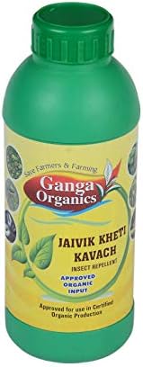 Ganga Organics Jaivik Kheti Kavach As Bio Pesticide For All Crops 1 Ltrs"100% Organic", Perfect To Use On Indoor/Outdoor Plants