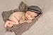 Binlunnu Newborn Baby Photography Photo Props Boy Girl Costume Outfits Hat Tie Set (Grey)