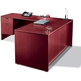 Offices To Go 66" X 72" L Shaped Desk W/Drawers Overall Office Desk Dimensions: 66" W X 72" D X 29.5" H Desk 66" W X 30" D Return 42" W X 24" D - American Mahogany