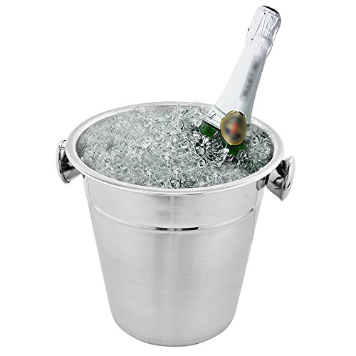 Kosma Stainless Steel Champagne Bucket | Beverage Bucket | Ice Bucket Wine Cooler, Bottle Cooler - 21 x 21cm