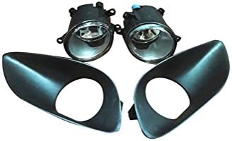 1Set Fog Light Bumper Lamps w/Bulbs +Bezel Generic fit for Toyota Yaris 4DR 2006-2010